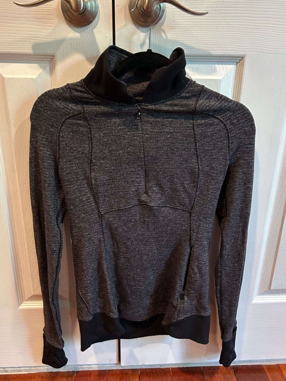 Lululemon Base Runner 1/2 Zip - Heathered Herringbone size 6
